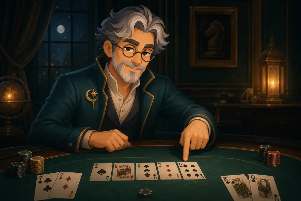 Professor Orin at a poker table
